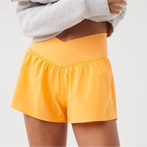 Aerie orange cross over shorts